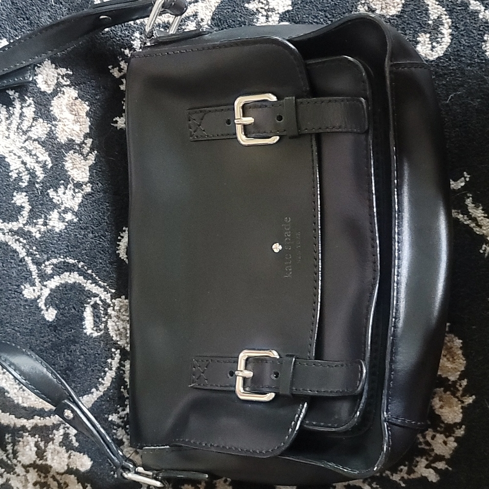 Kate Spade 100% black cow leather crossbody bag